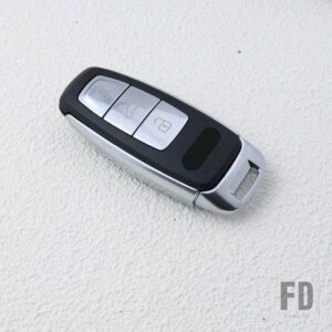 アウディ 3ボタンキー FOB ケースハウジング A6 A6L A4 C8 A7 A8 Q8 2019-24 車リモートキーシェル交換 - Silver