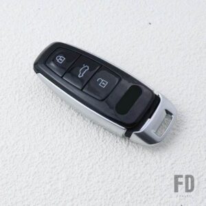 アウディ 3ボタンキー FOB ケースハウジング A6 A6L A4 C8 A7 A8 Q8 2019-24 車リモートキーシェル交換 - Black