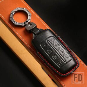 キーフォブジェネシス G70 G80 G90 GV70 GV80 EQ900 DH BH G60 レザーキーケースカバー KEYCHIAN アクセサリー 6 8 ボタン - 8 bottons -black