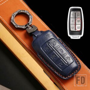 キーフォブジェネシス G70 G80 G90 GV70 GV80 EQ900 DH BH G60 レザーキーケースカバー KEYCHIAN アクセサリー 6 8 ボタン - 6 bottons -blue