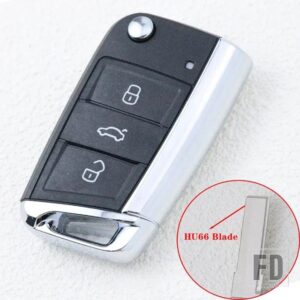 VW キー FOB ケースシェルハウジングティグアンゴルフ 7 4 5 MK4 6 MK7 VIRTUS シュコダオクタヴィア A7 セアトレオンイビサアルテア - key B - HU66 Blade