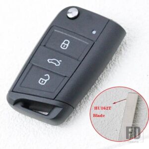 VW キー FOB ケースシェルハウジングティグアンゴルフ 7 4 5 MK4 6 MK7 VIRTUS シュコダオクタヴィア A7 セアトレオンイビサアルテア - key A - HU162T Blade