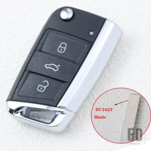 VW キー FOB ケースシェルハウジングティグアンゴルフ 7 4 5 MK4 6 MK7 VIRTUS シュコダオクタヴィア A7 セアトレオンイビサアルテア - key B - HU162T Blade