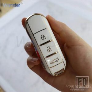 TPU キーカバーキーケースキーホルダーアクセサリードンファン風光 DFSK 栄光 580 FENGON IX5 IX7 SERES 3 5 SF5 2022 2024 - B White