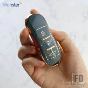 TPU キーカバーキーケースキーホルダーアクセサリードンファン風光 DFSK 栄光 580 FENGON IX5 IX7 SERES 3 5 SF5 2022 2024 - B - grey