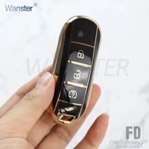 TPU キーカバーキーケースキーホルダーアクセサリードンファン風光 DFSK 栄光 580 FENGON IX5 IX7 SERES 3 5 SF5 2022 2024 - A Black
