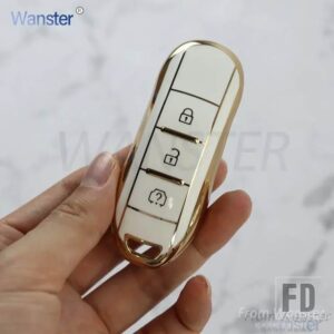 TPU キーカバーキーケースキーホルダーアクセサリードンファン風光 DFSK 栄光 580 FENGON IX5 IX7 SERES 3 5 SF5 2022 2024 - A White