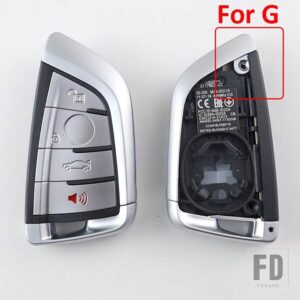 BMW 3/4ボタン 交換キーハウジングリモート FOB ケースシェル X1 X5 F15 X6 X5M X6M F16 G30 7シリーズ G11 X1 F48 F39 - 3-1 Bottons (for G)