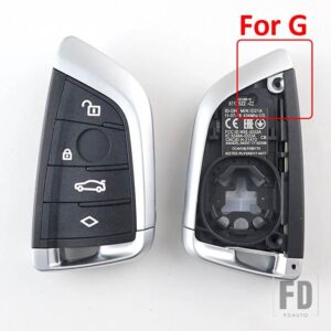 BMW 3/4ボタン 交換キーハウジングリモート FOB ケースシェル X1 X5 F15 X6 X5M X6M F16 G30 7シリーズ G11 X1 F48 F39 - 4BT -black (for G)