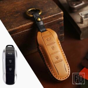 3ボタン革キーケースカバー DFSK ドンファン FENGON 580 SF5 HEV 2021 2022 栄光 IX7 IX5 AITO セレス 3 アクセサリー - A Brown