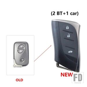 レクサス アップグレードキー FOB ケースシェルハウジング IS250 IS300C RX270 GX460 ES240 ES350 LS460 GS300 450H 460H 交換 - 2BT- 1 car