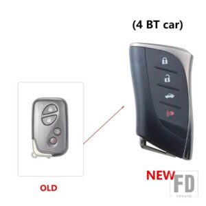 レクサス アップグレードキー FOB ケースシェルハウジング IS250 IS300C RX270 GX460 ES240 ES350 LS460 GS300 450H 460H 交換 - 4bt - car