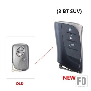 レクサス アップグレードキー FOB ケースシェルハウジング IS250 IS300C RX270 GX460 ES240 ES350 LS460 GS300 450H 460H 交換 - 3 BT - SUV
