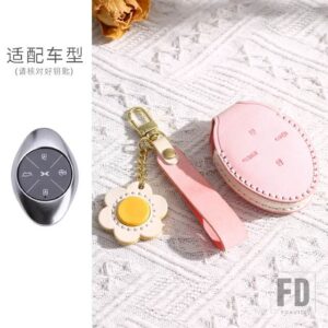 キーフォブ XPENG XIAOPENG 2021 P5 2022 P7 2023 G9 G3I 2020 革キーケースカバーシェルアクセサリー - Pink
