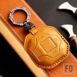 レザーキーケースカバー CHERY JETOUR 2024 アクセサリー用 - Brown