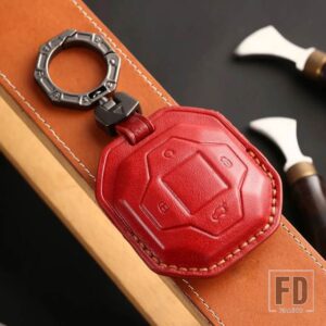 レザーキーケースカバー CHERY JETOUR 2024 アクセサリー用 - Red