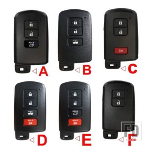 トヨタ 2 3 4ボタン キー FOB ハウジングキーケースシェル カムリカローラアバロン RAV4 ランドクルーザースマートキー 2012-15