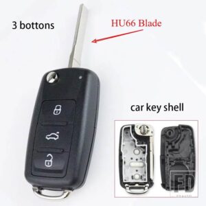 VW 2 3ボタンキー FOB ケースシェルハウジング - original-3 bottons