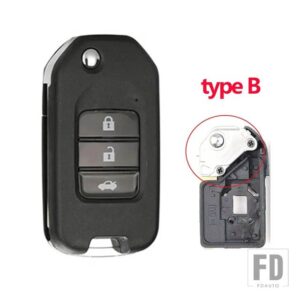 ホンダ 2/3ボタンキー FOB ケースシェルハウジング シビック CR-V HR-V アコードジェイドクライダーオデッセイ XRV CRV シティジャズマリーナ知 - 3 bottons-type B