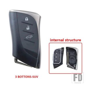 レクサス キー FOB ケースシェルハウジング NX ES UX US RC LX GX IS RX 200 250H 350H LS 450H 260H 300H UX200 2023 2024 アクセサリー - 3 BOTTONS-SUV