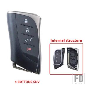 レクサス キー FOB ケースシェルハウジング NX ES UX US RC LX GX IS RX 200 250H 350H LS 450H 260H 300H UX200 2023 2024 アクセサリー - 4 BOTTONS-SUV