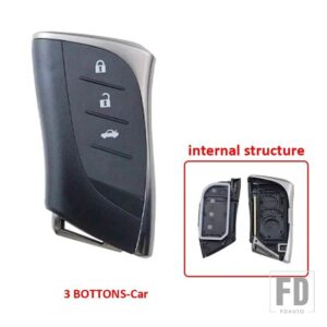 レクサス キー FOB ケースシェルハウジング NX ES UX US RC LX GX IS RX 200 250H 350H LS 450H 260H 300H UX200 2023 2024 アクセサリー - 3 BOTTONS-Car