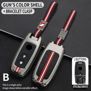 スズキ SX4 SCH4 スウィフト 2007 2009 2010 GRAND VITARA SCORSS S-CROSS XL7 アクセサリー 2ボタン金属キーカバー FOB ケースシェル - B- gun-chain