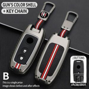 スズキ SX4 SCH4 スウィフト 2007 2009 2010 GRAND VITARA SCORSS S-CROSS XL7 アクセサリー 2ボタン金属キーカバー FOB ケースシェル - B- gun-shell2