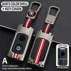 ヤマハ NVX NVX155 XMAX XMAX300 QBIX AEROX JAUNS 2018 2019 オートバイ リモートホルダーキーホルダー金属キーカバー FOB ケースシェル - A-Gun-ring