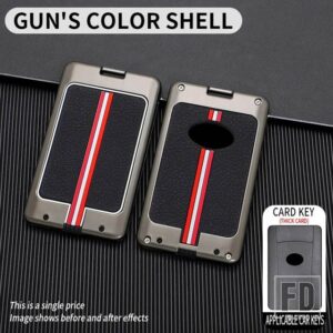 レクサス LX 570 IS LS 500H 2020 RX 300 ES LM GS F NX HONQI NFC カードキー金属キーカバー FOB ケースシェル - card -gun-shell