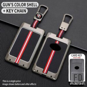 レクサス LX 570 IS LS 500H 2020 RX 300 ES LM GS F NX HONQI NFC カードキー金属キーカバー FOB ケースシェル - card -gun-ring