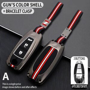 スズキ VITARA スイフトイグニスキザシ SX4 バレーノ ERTIGA サムライ S-クロスアクセサリー 2 3ボタン金属キーカバー FOB ケースシェル - 3BT- gun-chain