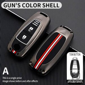 スズキ VITARA スイフトイグニスキザシ SX4 バレーノ ERTIGA サムライ S-クロスアクセサリー 2 3ボタン金属キーカバー FOB ケースシェル - 2bt-gun-shell