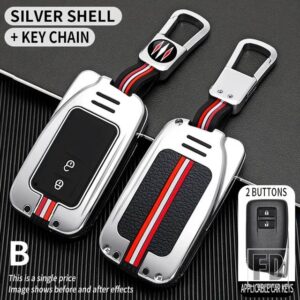 レクサス NX GS RX は ES GX LX RC 200 250 350 LS 450H 300H 金属キー FOB カバーケースシェルホルダーアクセサリー - 2bt-silver-ring