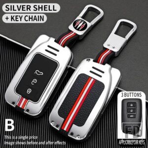 レクサス NX GS RX は ES GX LX RC 200 250 350 LS 450H 300H 金属キー FOB カバーケースシェルホルダーアクセサリー - 3BT- silver-ring