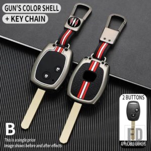 ホンダ CR-V アコードシビック CRV CRZ フィットパイロットインサイト 39753 2/3ボタン合金金属キーケースカバーシェル - 2 bt-gun-ring