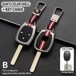 ホンダ CR-V アコードシビック CRV CRZ フィットパイロットインサイト 39753 2/3ボタン合金金属キーケースカバーシェル - 3BT- gun-ring
