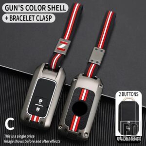 スズキ スイフトワゴン R ジムニーシエラスペーシアエルティガキーホルダーアクセサリー 2 4ボタン 金属キーカバー FOB ケースシェル - 2bt-gun-chain