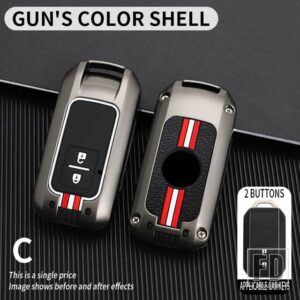 スズキ スイフトワゴン R ジムニーシエラスペーシアエルティガキーホルダーアクセサリー 2 4ボタン 金属キーカバー FOB ケースシェル - 2bt-gun-shell