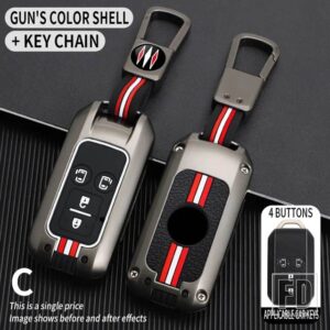 スズキ スイフトワゴン R ジムニーシエラスペーシアエルティガキーホルダーアクセサリー 2 4ボタン 金属キーカバー FOB ケースシェル - 4BT-gun-ring