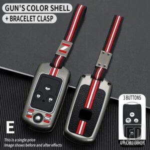 ホンダ シビックアコードジャズ CRV HRV CRZ アキュラ TL TSX ZDX RSX RSX 2 3ボタン金属キーカバー FOB ケースシェルアクセサリー - 3BT- gun-chain