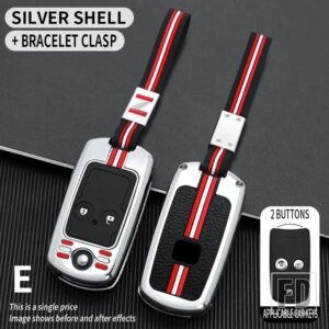 ホンダ シビックアコードジャズ CRV HRV CRZ アキュラ TL TSX ZDX RSX RSX 2 3ボタン金属キーカバー FOB ケースシェルアクセサリー - 2bt-silver-chain