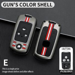 ホンダ シビックアコードジャズ CRV HRV CRZ アキュラ TL TSX ZDX RSX RSX 2 3ボタン金属キーカバー FOB ケースシェルアクセサリー - 3BT-gun-shell