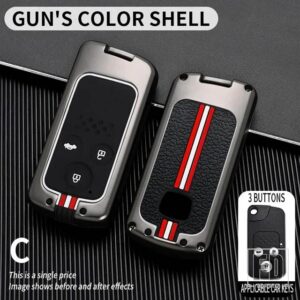 ホンダ アコードシビック CRV オデッセイ 2006-13-2015 2 3ボタン金属キーカバー FOB ケースシェル - 3BT-gun-shell