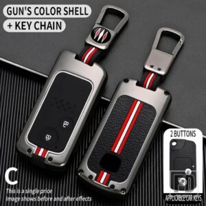 ホンダ アコードシビック CRV オデッセイ 2006-13-2015 2 3ボタン金属キーカバー FOB ケースシェル - 2bt-gun-ring