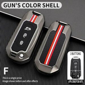 フォード テリトリー EV 3ボタン金属キーカバー FOB ケースシェルアクセサリー - F-gun-shell