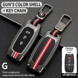 フォード テリトリー EV 3ボタン金属キーカバー FOB ケースシェルアクセサリー - G3-gun-ring