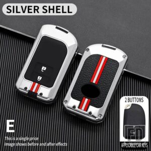 トヨタ ヤリス YARISL X ハイエース VIOS ヴァーソカムリカローラコントロールキーホルダーアクセサリー金属キーカバー FOB ケースシェル - 2bt-silver-shell