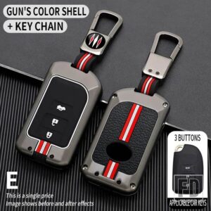 トヨタ ヤリス YARISL X ハイエース VIOS ヴァーソカムリカローラコントロールキーホルダーアクセサリー金属キーカバー FOB ケースシェル - 3BT- gun-ring