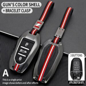 シトロエン プジョー C5 C3 C4 C8 ベルランゴ用パートナーリフター 208 308 508 407 2008 3008 エキスパート金属キーカバー FOB ケースシェル - A -gun-chian